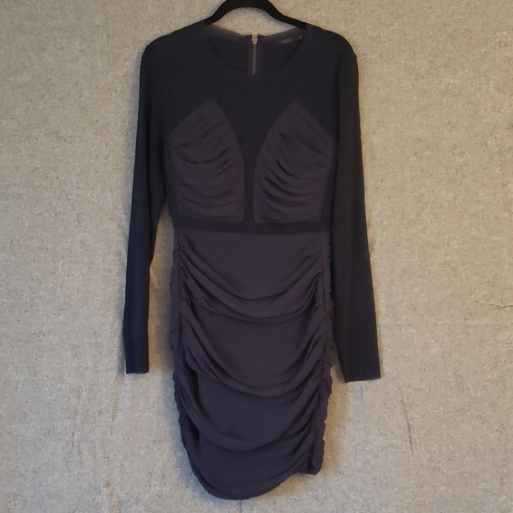 COS grey ruched dress